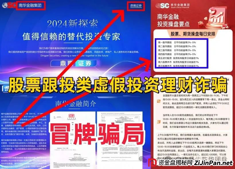 曝光:假冒南华金融和VMS鼎珮证券股票跟投资金盘骗局,操盘手老高大量收割会