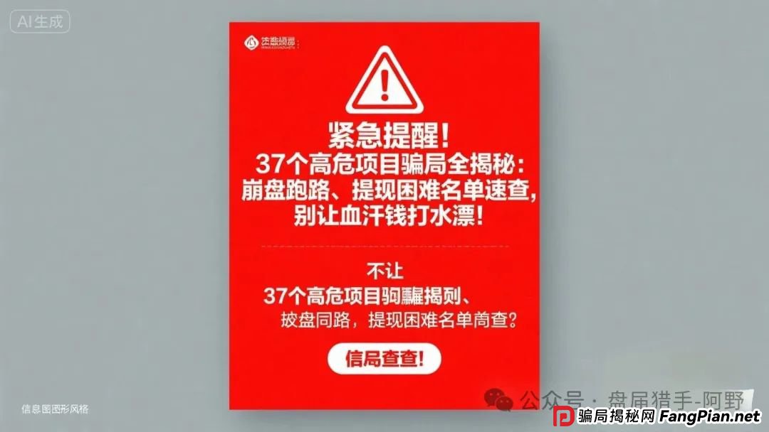 紧急提醒!17个高危项目骗局全揭秘:崩盘跑路、提现困难名单速查,别让血汗钱打水漂!(6) 紧急提醒!17个高危项目骗局全揭秘:崩盘跑路、提现困难名单速查,别让血汗钱打水漂!(6)