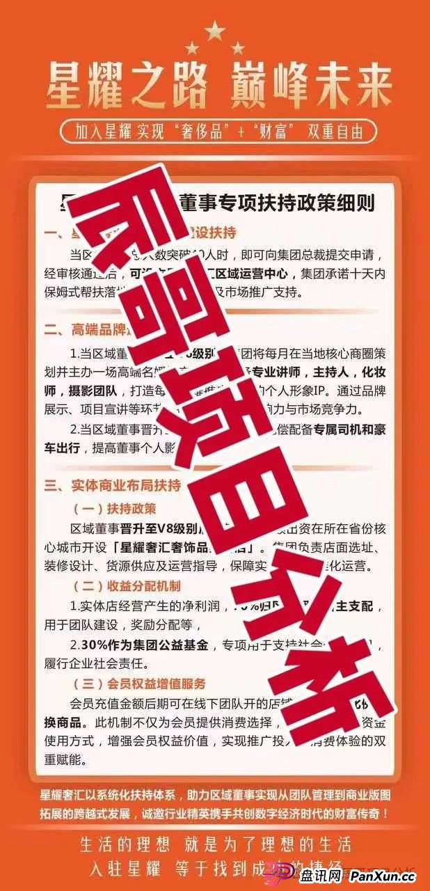 星耀奢汇分红类资金盘骗局,操盘手圈钱过千万,即将崩盘跑路!