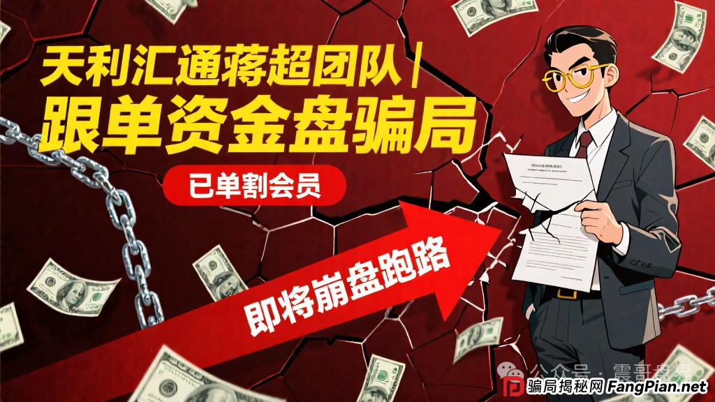 天利汇通蒋超团队跟单资金盘骗局,已经单割会员,即将崩盘跑路