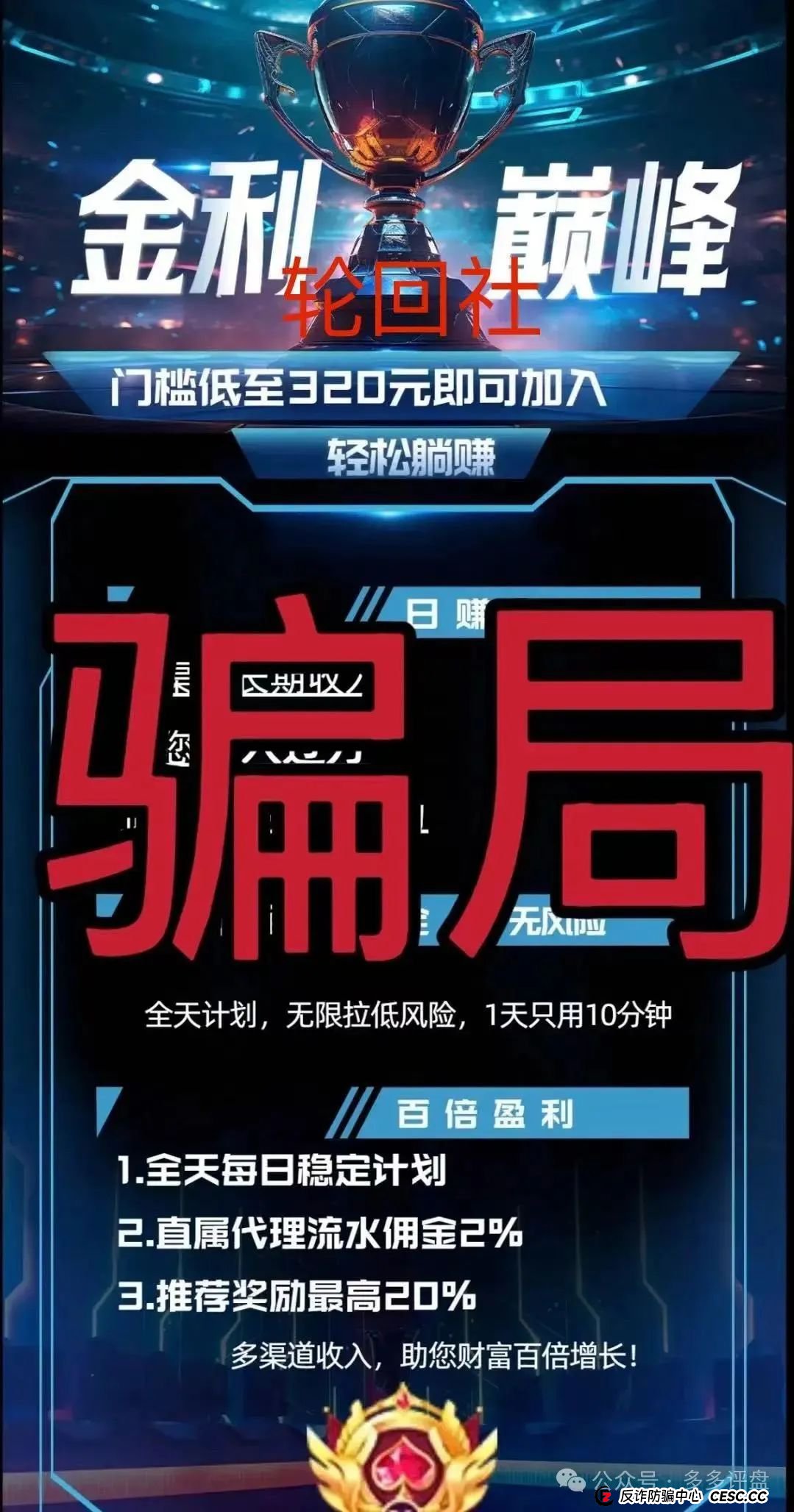 【金利巅峰】彩票类资金盘正进行单割 现资金链或已断裂 高度预警