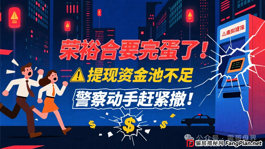 荣裕合要完蛋了！提现资金池不足，警察马上动手，赶紧撤！