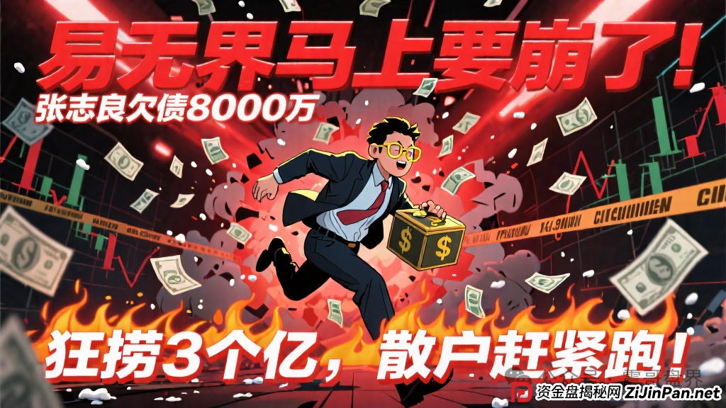 易无界马上要崩了!张志良欠债8000万还狂捞3个亿,散户赶紧跑!