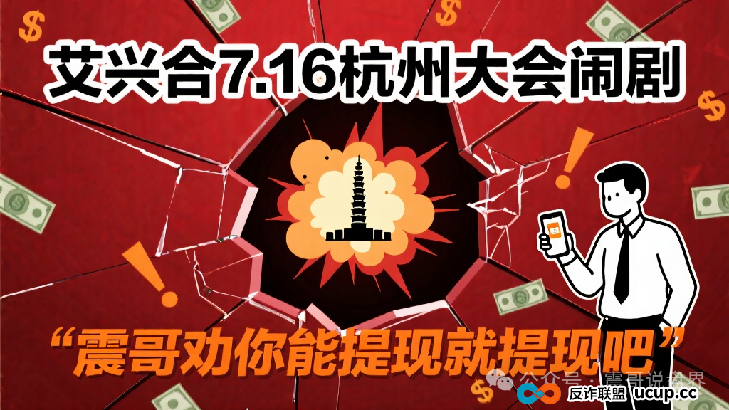 艾兴合7月16号杭州大会闹剧,震哥劝你能提现就提现吧(1) 艾兴合7月16号杭州大会闹剧,震哥劝你能提现就提现吧(1)