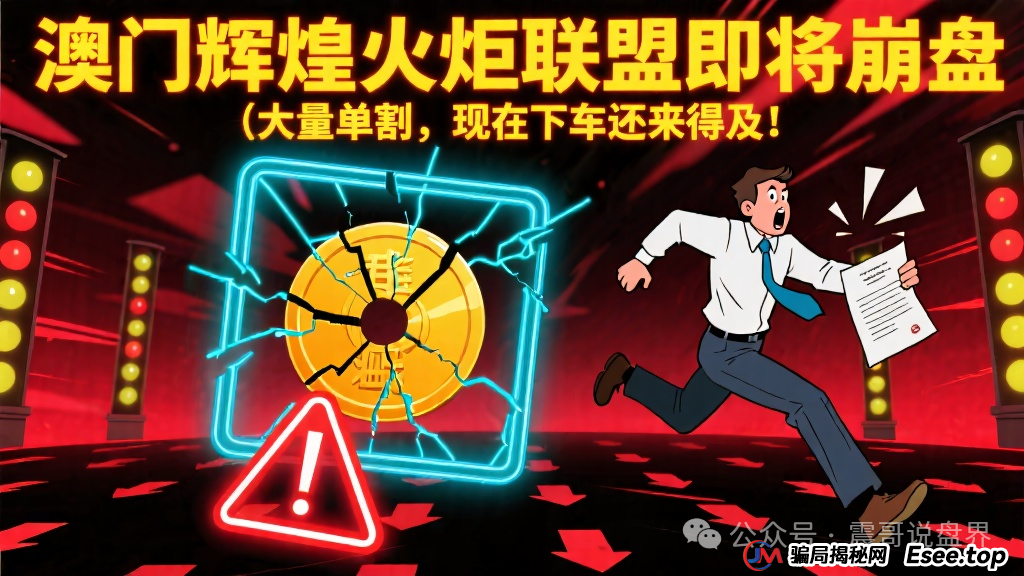 澳门辉煌火炬联盟即将崩盘,大量单割,现在下车还来得及!