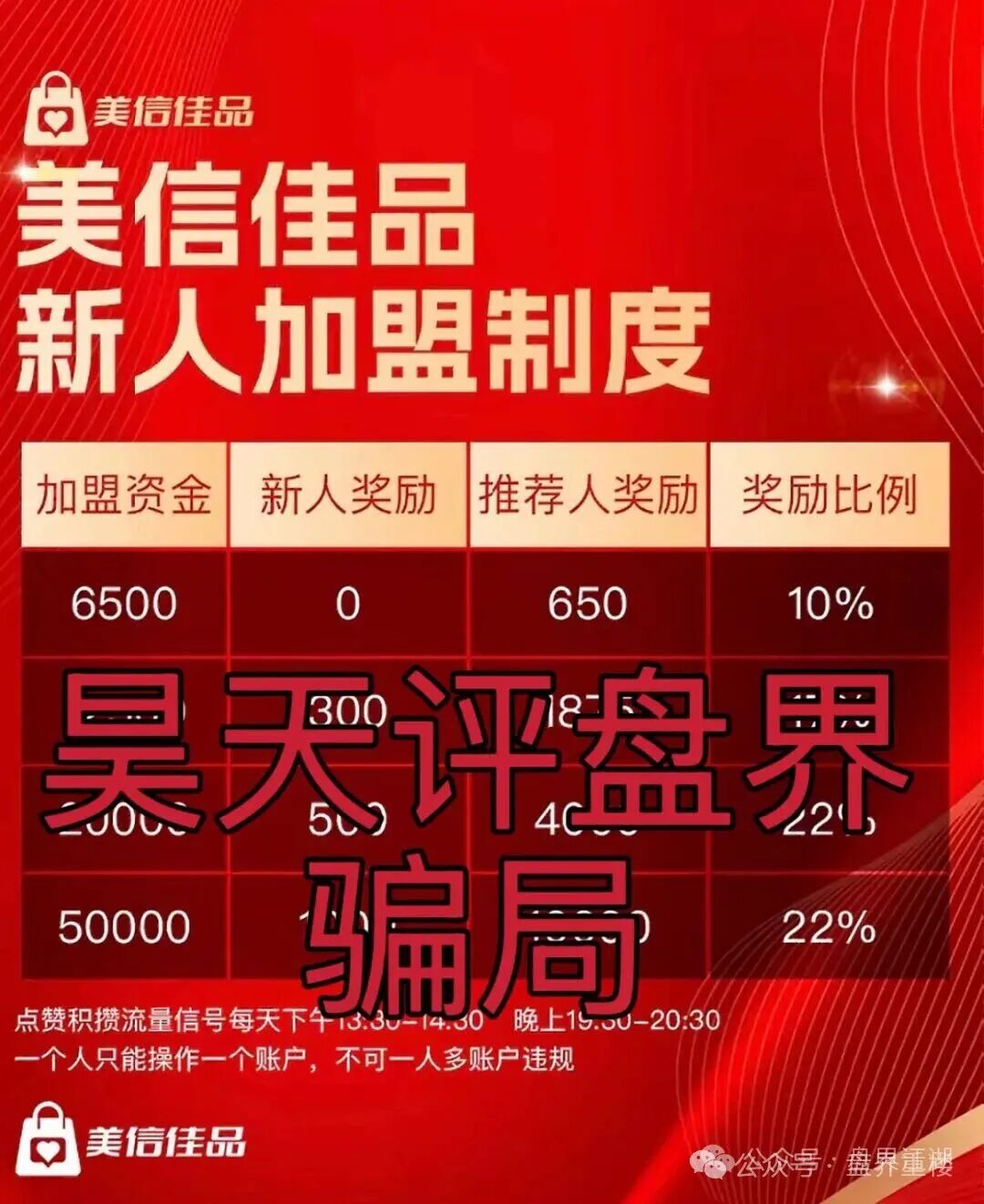 美信佳品冒充电商的跟单分红类资金盘骗局,现在开始大量收割会员了。操盘手