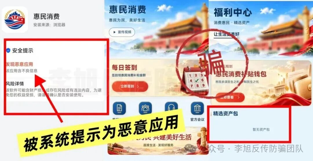 “惠民消费”群聊卧底实录:系统报毒被洗成“国家防封”,几毛钱签到红包钓出“精选资产包”夺命局